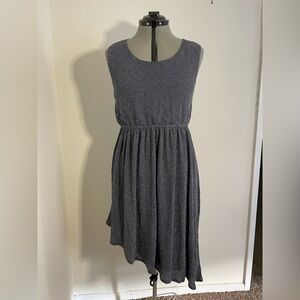 Silver Asymmetrical Hem Party Dress